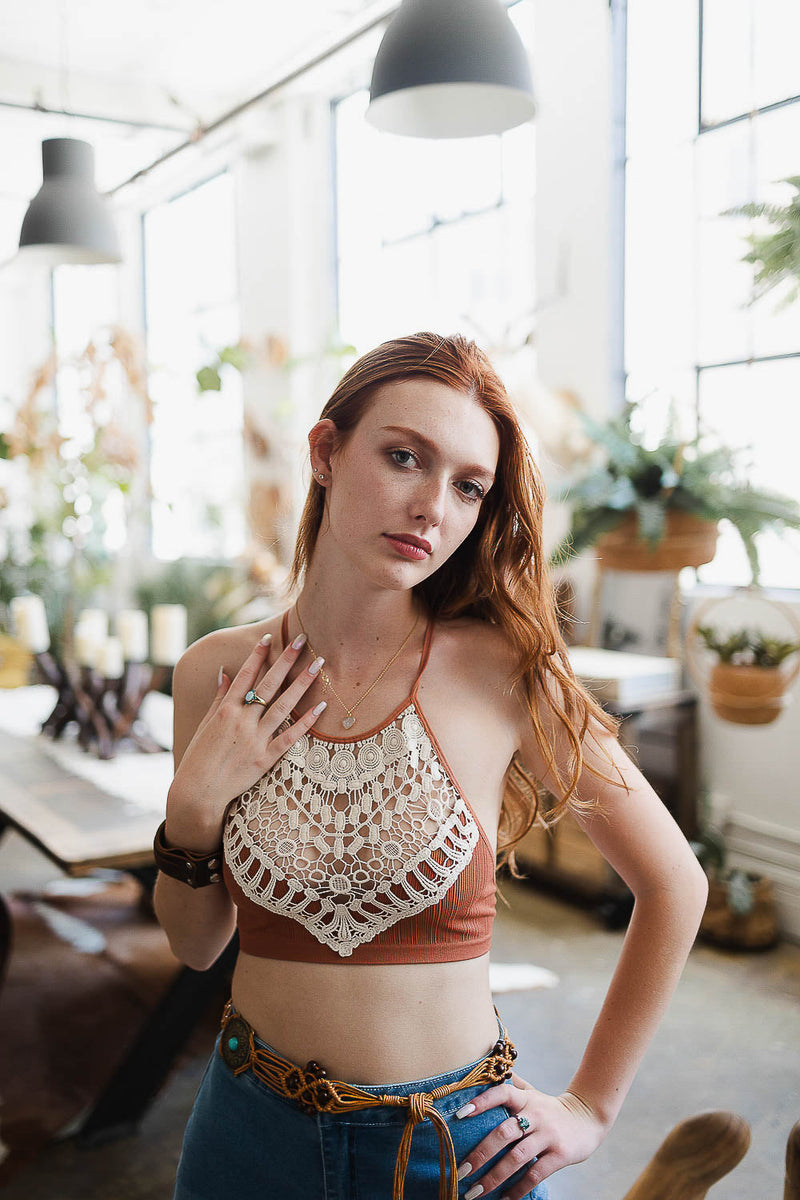 High Neck Crochet Lace Bralette– Raj Imports