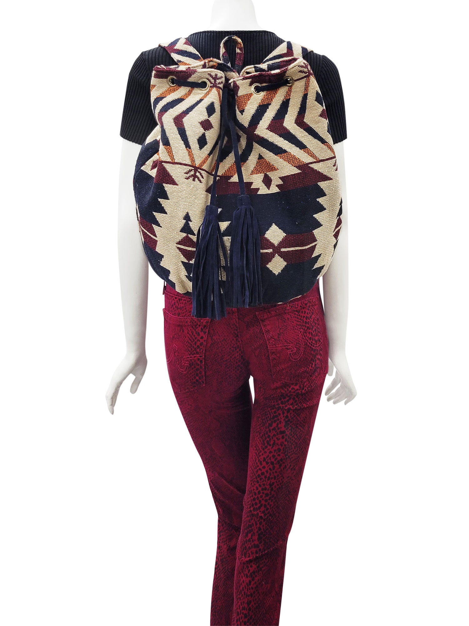 RAJ HEDDA COTTON WOVEN BACKPACK– Raj Imports display picture 3