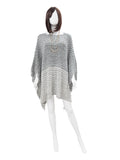 DELANEY SOFT KNIT TEXTURED TASSEL PONCHO - Raj Imports