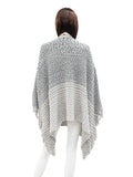 DELANEY SOFT KNIT TEXTURED TASSEL PONCHO - Raj Imports