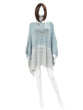 DELANEY SOFT KNIT TEXTURED TASSEL PONCHO - Raj Imports