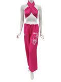 RAJ YOGA PANTS DRAGON PRINT - CERISE