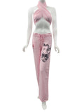 RAJ YOGA PANTS DRAGON PRINT - LEMONADE