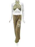 RAJ YOGA PANTS DRAGON PRINT - PISTACHIO