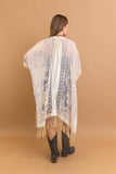 Lush Velvet Mesh Tapestry Kimono - Raj Imports