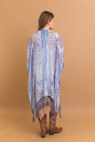 Lush Velvet Mesh Tapestry Kimono - Raj Imports