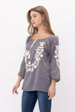 Norah Embroidered Tassel Top - Rajimports - Women's Clothing