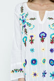 Gigi Floral Embroidered Detail Tunic - Rajimports - Women's Clothing