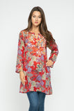 WILDFLOWER EMBROIDERED TUNIC - Rajimports - Women's Clothing