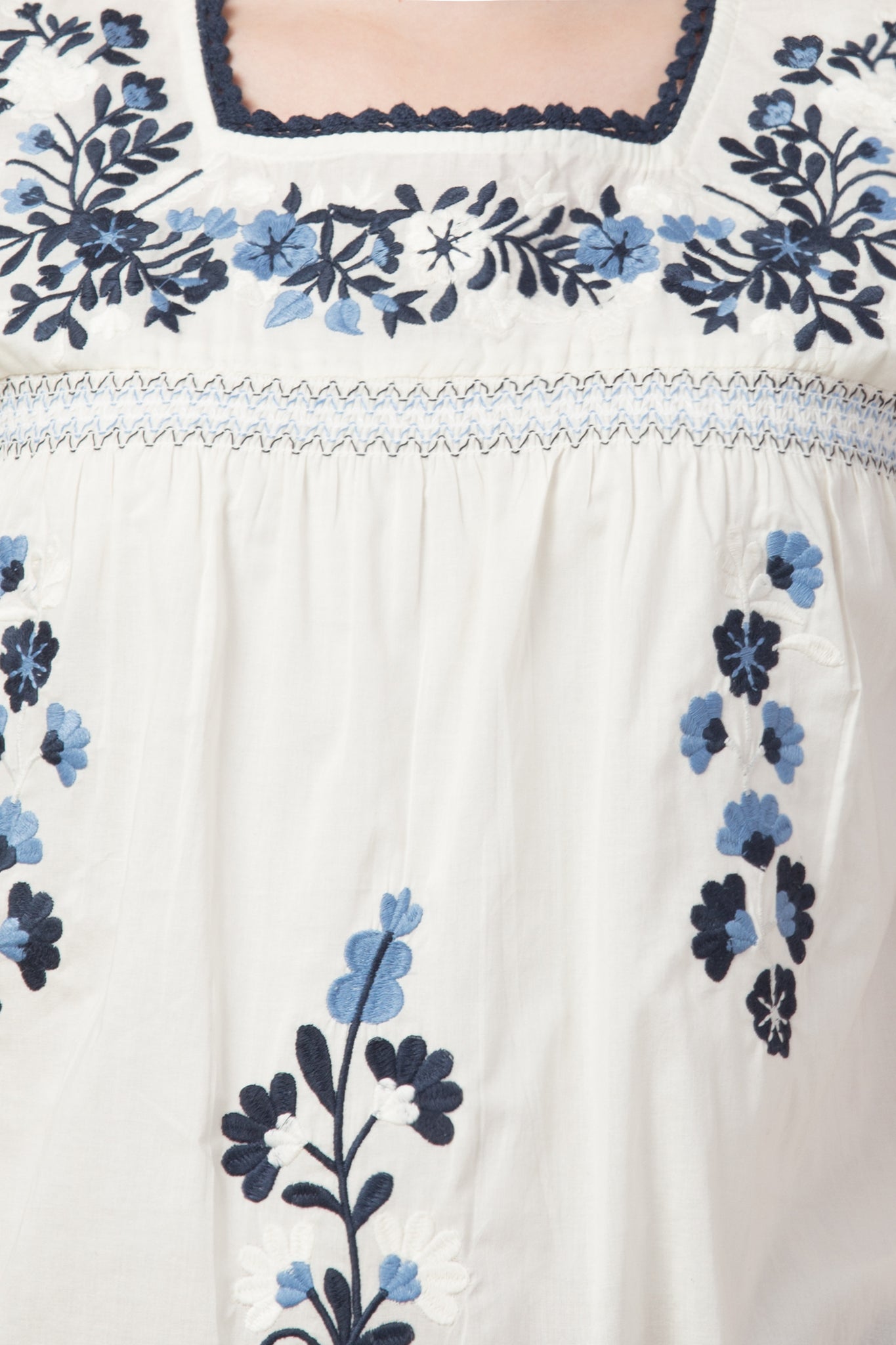 RAJ ELENA EMBROIDERED TOP Medium / White / 100% Cotton RAJ ELENA EMBROIDERED TOP Medium / White / 100% Cotton