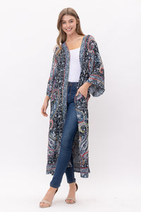 SIERRA THICK STITCH EMBROIDERED DUSTER - Rajimports - Women's Clothing