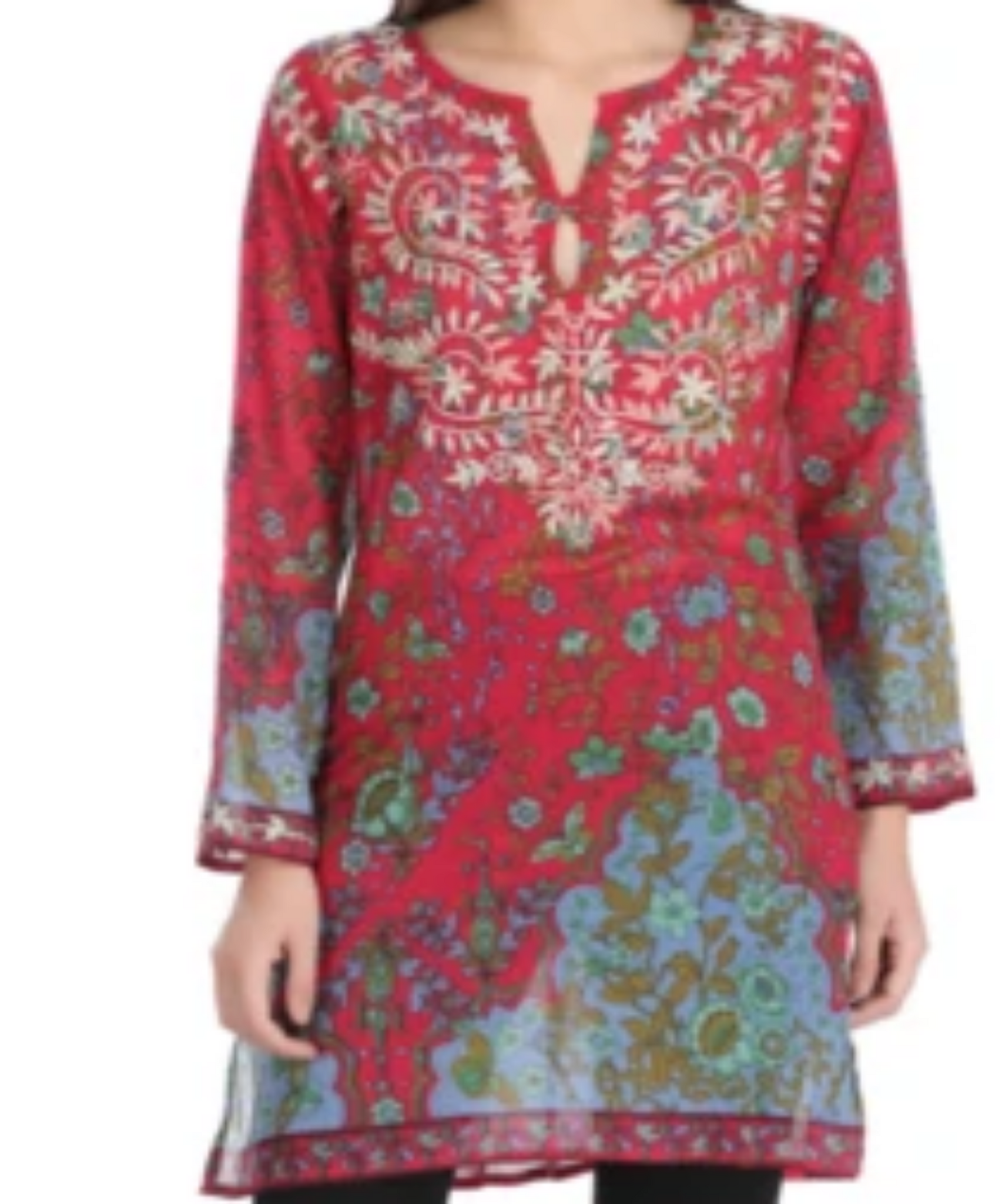 RAJ SILK EMBROIDERED TUNIC Medium RAJ SILK EMBROIDERED TUNIC Medium