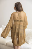 Knit Netted Cardigan Ponchos